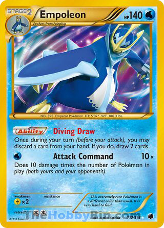 Empoleon #117/116 Secret Rare - Plasma Freeze Pokemon card