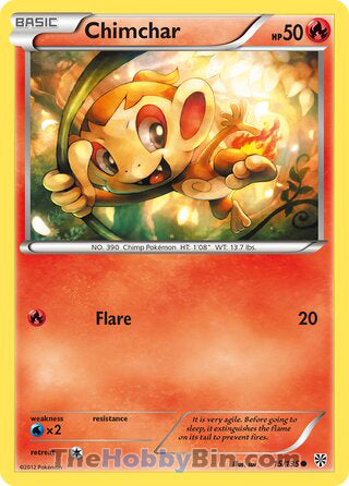 Chimchar #15/135 Common - Plasma Storm Pokemon card