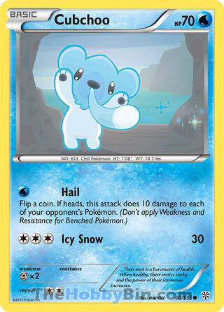 Cubchoo Plasma Storm Common #40/135