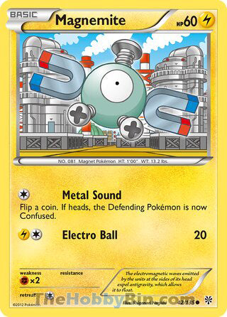 Magnemite #42/135 Common - Plasma Storm Pokemon card