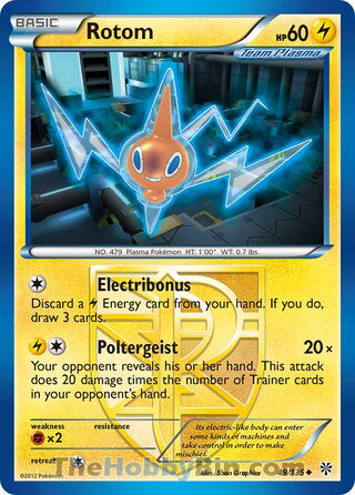 Rotom #49/135 Uncommon - Plasma Storm Pokemon card