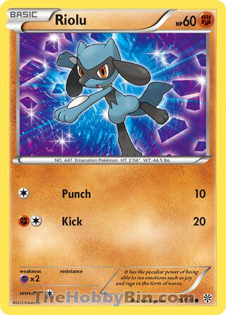 Riolu #75/135 Common - Plasma Storm Pokemon card