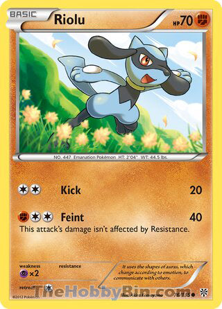 Riolu #76/135 Common - Plasma Storm Pokemon card