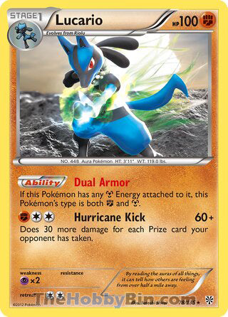 0078 Lucario Holo Rare Plasma Storm