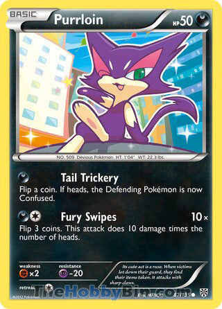Purrloin #82/135 Common - Plasma Storm Pokemon card