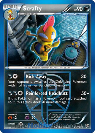 0086 Scrafty Rare Plasma Storm