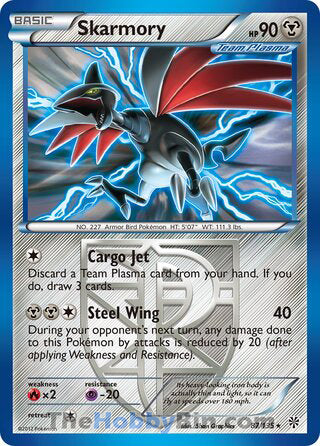 Skarmory #87/135 Rare - Plasma Storm Pokemon card