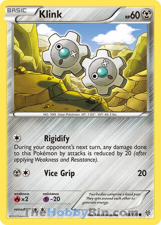 Klink #88/135 Common - Plasma Storm Pokemon card