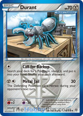 Durant #92/135 Uncommon - Plasma Storm Pokemon card
