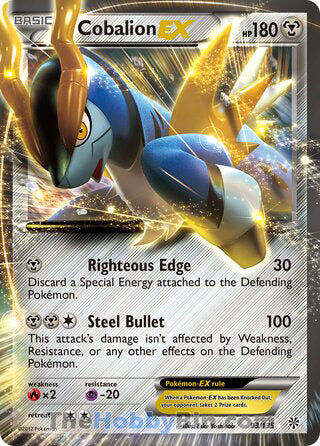 Cobalion EX #93/135 Ultra Rare - Plasma Storm Pokemon card