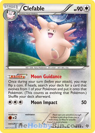Clefable #98/135 Rare - Plasma Storm Pokemon card