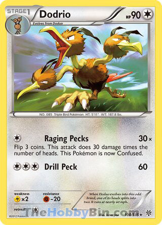 0100 Dodrio Rare Plasma Storm
