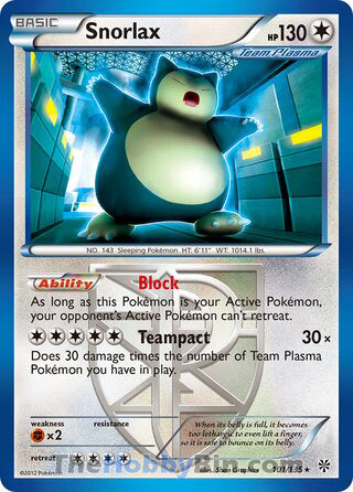 Snorlax Plasma Storm Rare #101/135