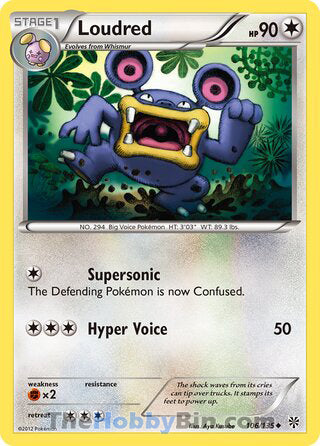 Loudred #106/135 Uncommon - Plasma Storm Pokemon card