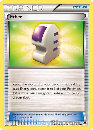 Ether #121/135 Uncommon - Plasma Storm Pokemon card