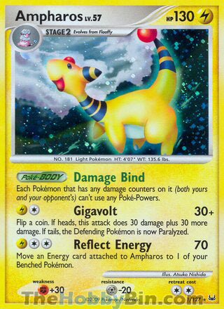 Ampharos Platinum Holo Rare #1/127