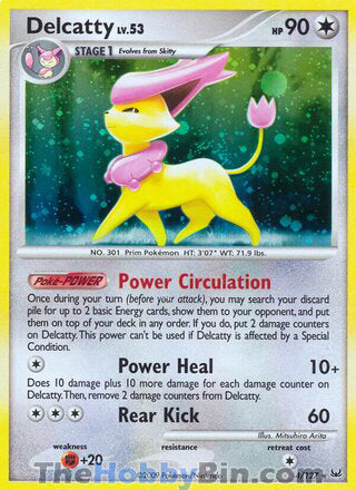 0004 Delcatty Holo Rare Platinum