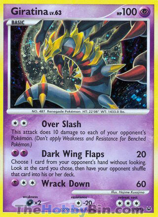 Giratina Platinum Holo Rare #10/127