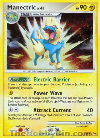 0011 Manectric Holo Rare Platinum