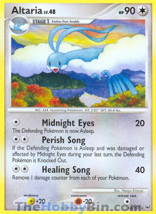Altaria #18/127 Rare - Platinum Pokemon card