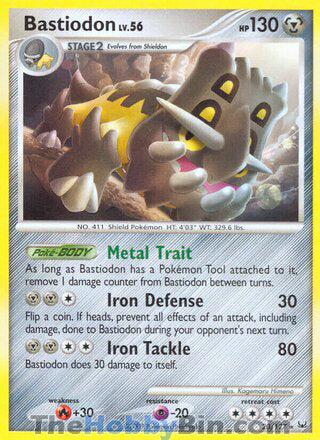Bastiodon #20/127 Rare - Platinum Pokemon card