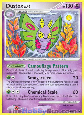 Dustox #25/127 Rare - Platinum Pokemon card