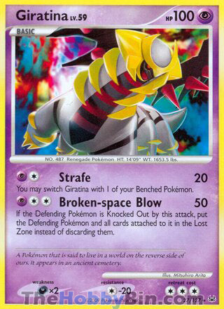 Giratina #27/127 Rare - Platinum Pokemon card