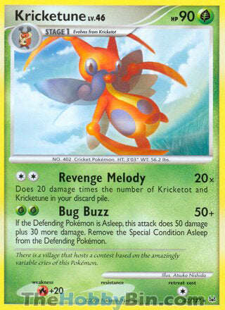 Kricketune #32/127 Rare - Platinum Pokemon card