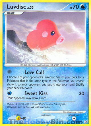 Luvdisc #35/127 Rare - Platinum Pokemon card