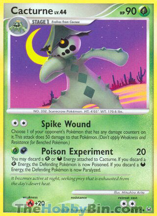 Cacturne #42/127 Uncommon - Platinum Pokemon card