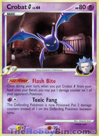 Crobat G #47/127 Uncommon - Platinum Pokemon card