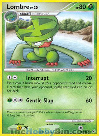 Lombre #52/127 Uncommon - Platinum Pokemon card