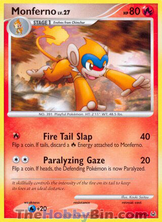 Monferno #56/127 Uncommon - Platinum Pokemon card