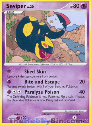 Seviper #61/127 Uncommon - Platinum Pokemon card