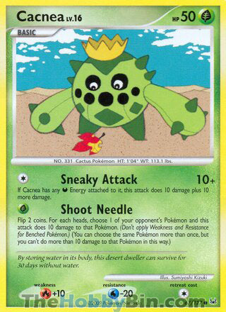 Cacnea #67/127 Common - Platinum Pokemon card