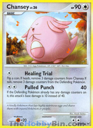 Chansey #69/127 Common - Platinum Pokemon card