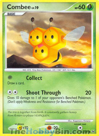 Combee #71/127 Common - Platinum Pokemon card