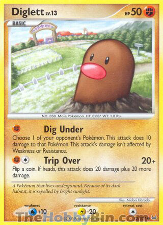 Diglett #72/127 Common - Platinum Pokemon card
