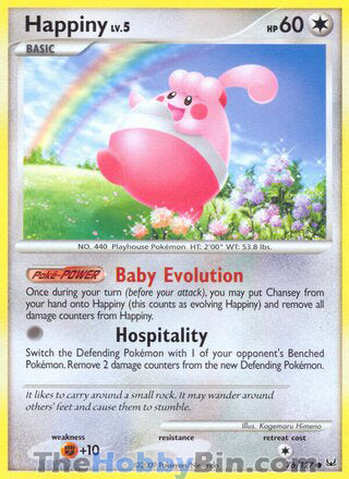 Happiny #76/127 Common - Platinum Pokemon card