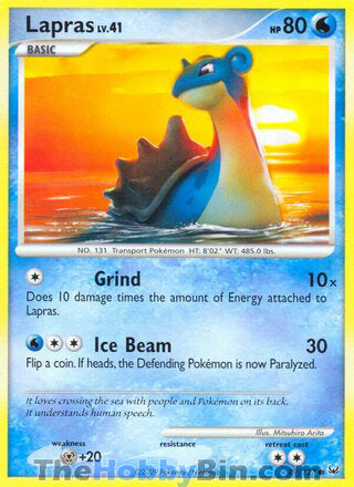 Lapras #79/127 Common - Platinum Pokemon card
