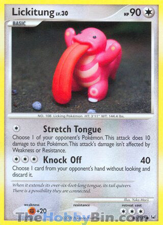 Lickitung #80/127 Common - Platinum Pokemon card