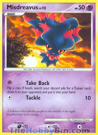 Misdreavus #83/127 Common - Platinum Pokemon card
