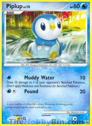 Piplup #85/127 Common - Platinum Pokemon card