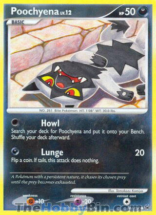 Poochyena #86/127 Common - Platinum Pokemon card