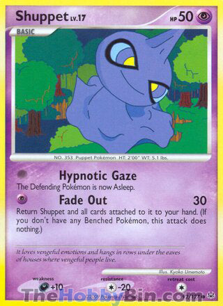 Shuppet #92/127 Common - Platinum Pokemon card