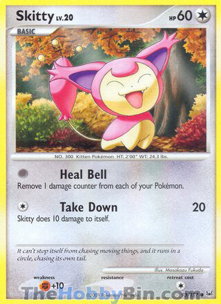 Skitty #93/127 Common - Platinum Pokemon card