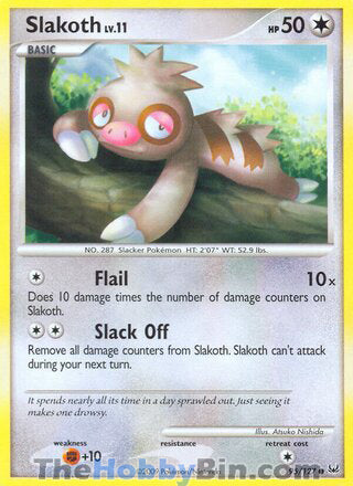 Slakoth #95/127 Common - Platinum Pokemon card