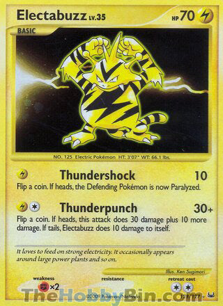 Electabuzz #128/127 Secret Rare - Platinum Pokemon card
