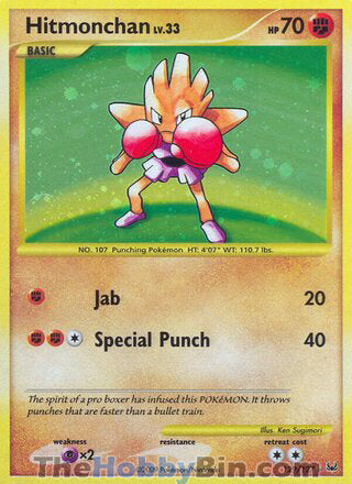 Hitmonchan #129/127 Secret Rare - Platinum Pokemon card