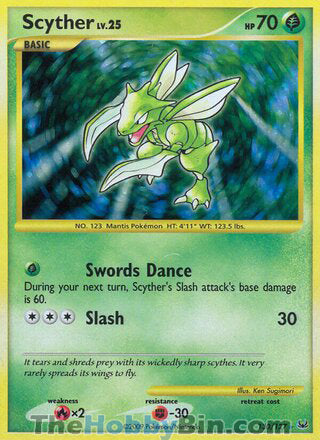 Scyther #130/127 Secret Rare - Platinum Pokemon card